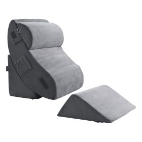 Orthopedic Bed Wedge Pillow 4 Pcs Adjustable for GERD Sleep Back Leg Neck
