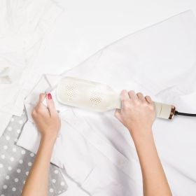 1Set Steam Iron Press 3 In 1 Travel Steamer For Clothes With 180 Degree Flip Head Portable Handheld Flat Iron 1000W Wrinkles Remover Wet And Dry (Option: Beige-1Pc)