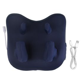 1 Set Cordless Neck Shoulder Massager With Soothing Heating 3 Intensity Levels 2 Heating Levels Electric 4D Shiatsu Deep Kneading Pillow For Back (Color: Dark Blue)