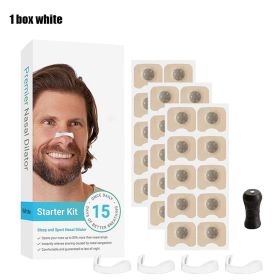 Skin Safe Nasal Strips,Intake Breathing Nasal Strip Starter Kit,Boost Oxygen,Reduce Snoring,Magnetic Nose Strips (Color: white-15 day)